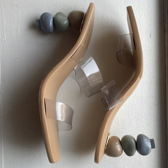 Cult Gaia Meta Clear Sandals Pewter Multi - Size 8.5 (38.5) - Picture 10 of 11